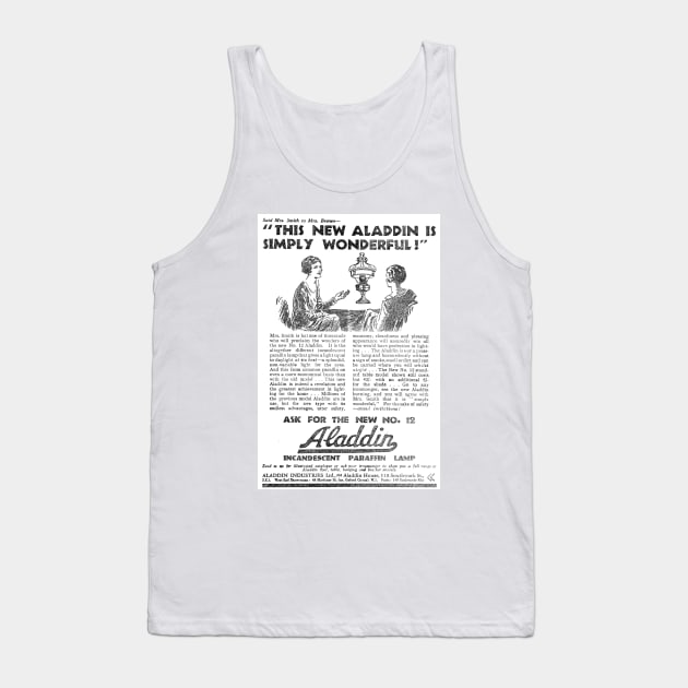 Aladdin Industries Ltd. - No. 12 Incandescent Paraffin Lamp - 1929 Vintage Advert Tank Top by BASlade93